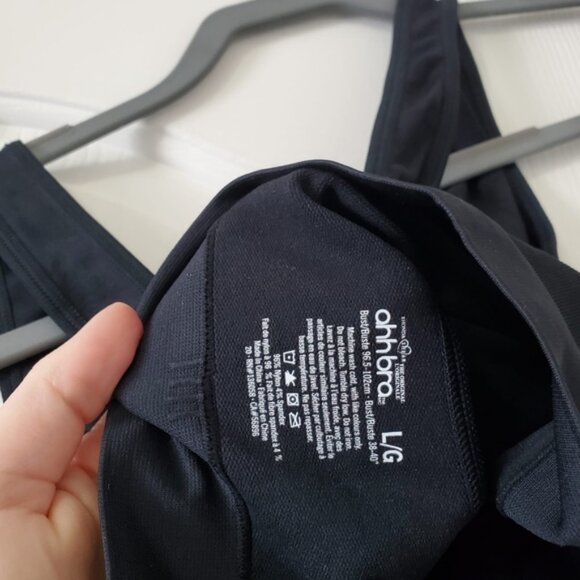 Rhonda Shear Ahh Bra Black Comfort Support Lounge Bra L - Picture 4 of 4